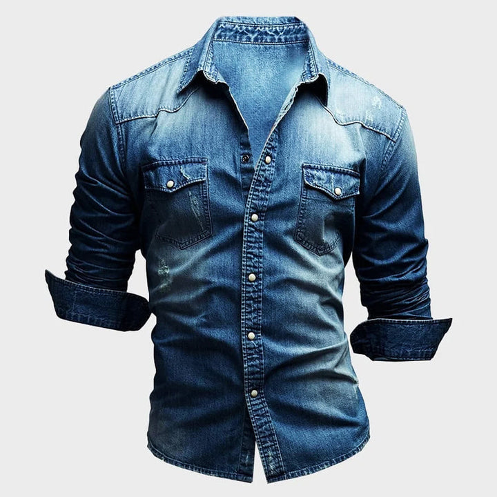 Ashcroft | Slim Fit Denim Shirt