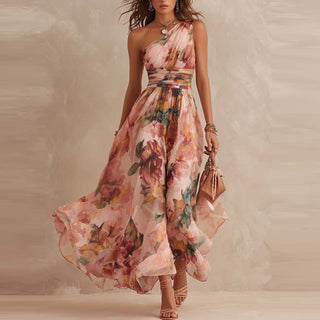 Aurora | Asymmetric Floral Dress