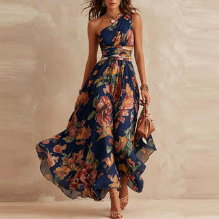 Aurora | Asymmetric Floral Dress