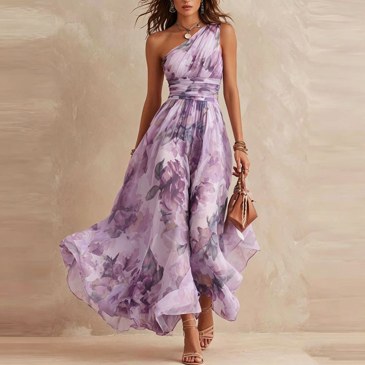 Aurora | Asymmetric Floral Dress
