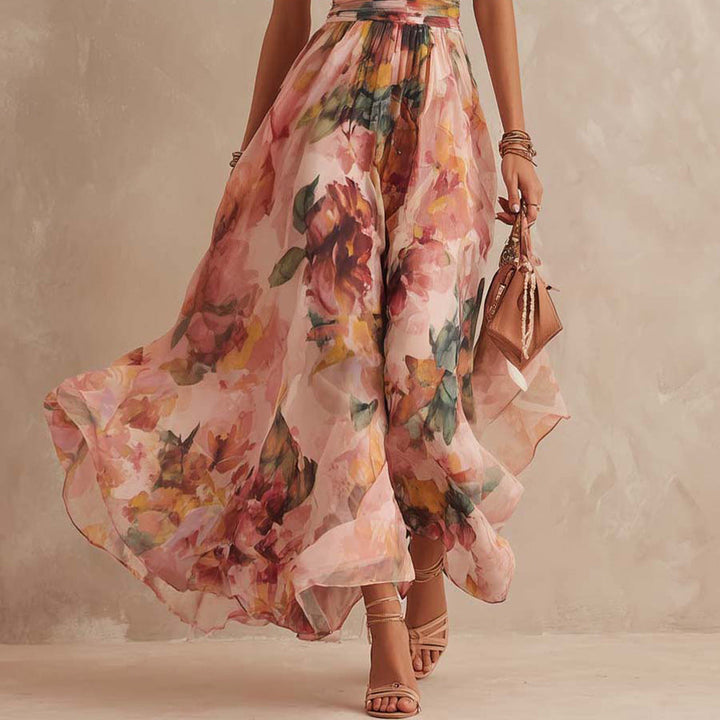 Aurora | Asymmetric Floral Dress