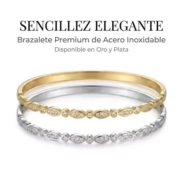 Elegant Gold Bracelet with Cubic Zirconia