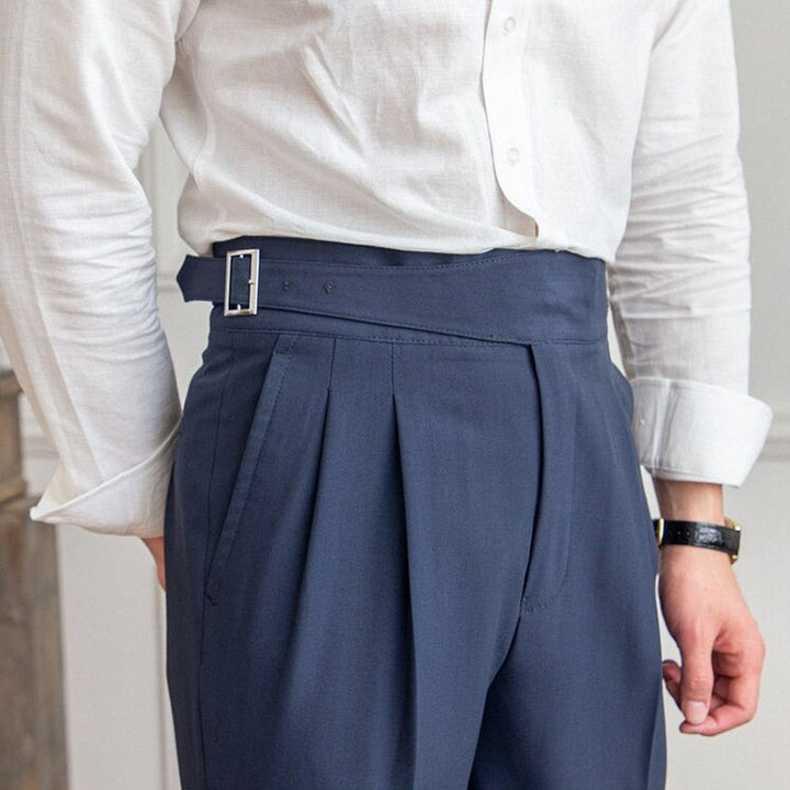 Ashcroft | Ellis Classic High-Waist Trousers with Buckle Closure