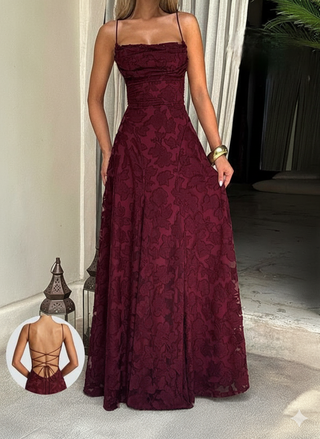 Ashcroft Elegant Backless Lace Long Dress Fitted Design for Special Occasions & Parties