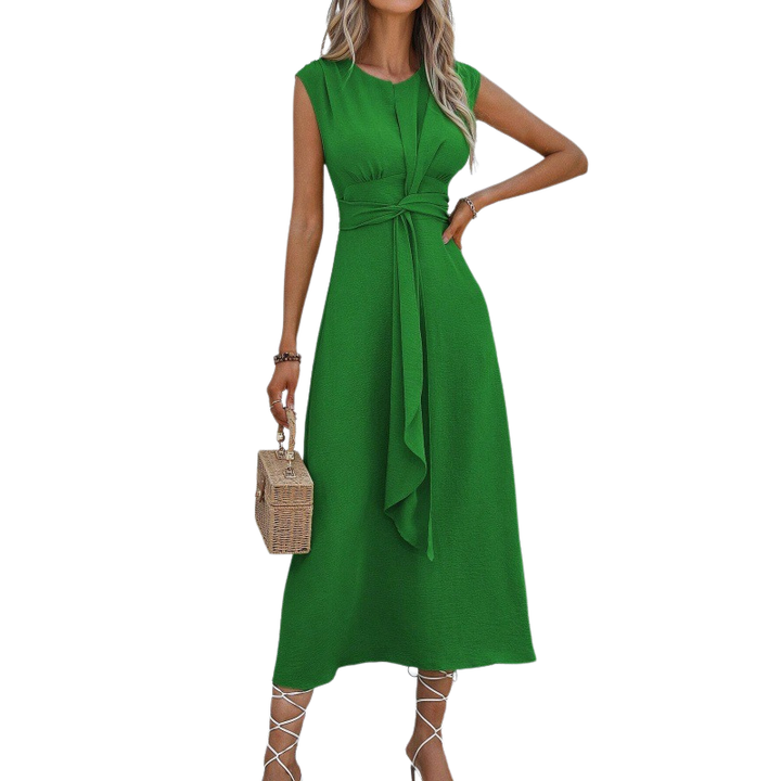 Ashcroft Stylish Waist-Tie Long Sleeveless Dress – view 4