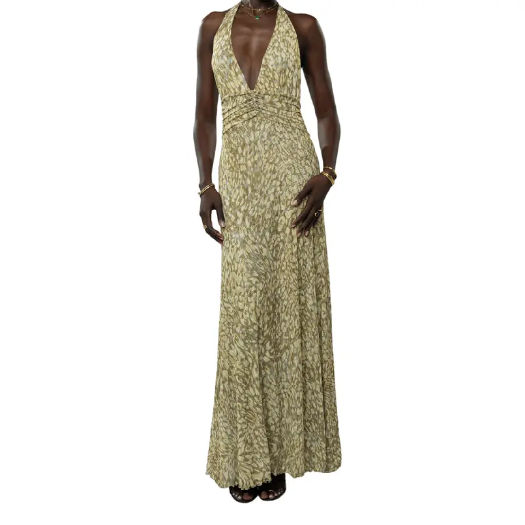 Ashcroft Floral Halter Backless Maxi Dress – view 5