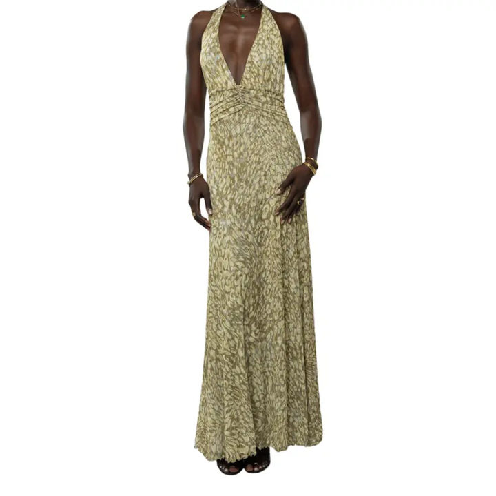 Ashcroft Floral Halter Backless Maxi Dress – view 5