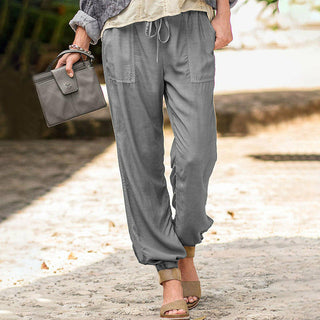 Plain Drawstring Trousers