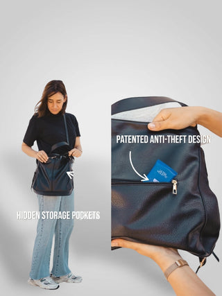 Sofía | Anti-Theft Luxury Leather Hobo Bag