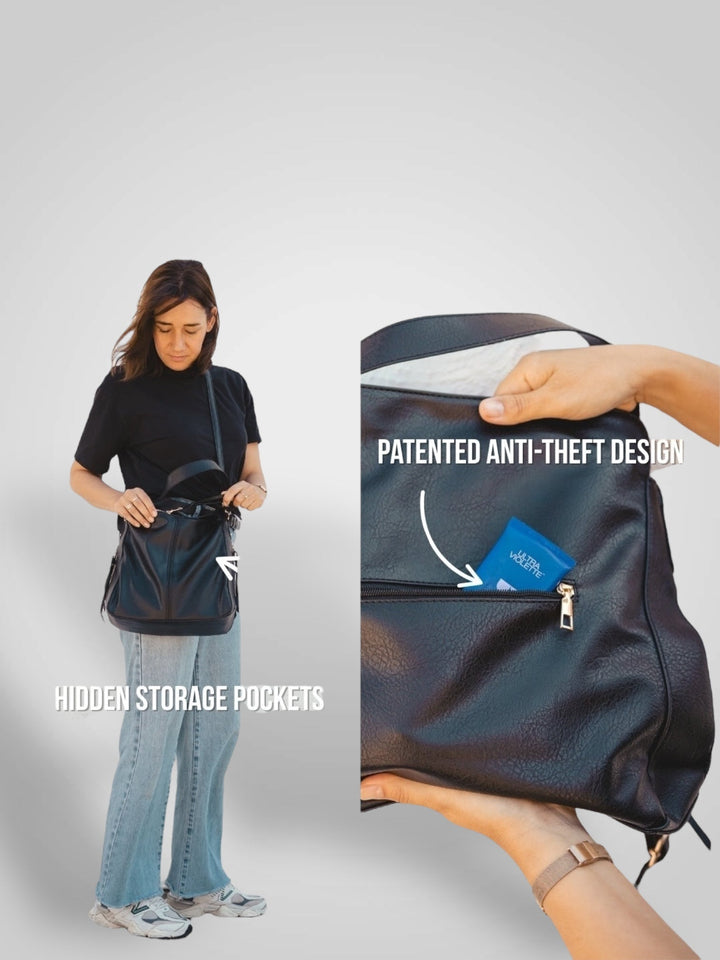Sofía | Anti-Theft Luxury Leather Hobo Bag