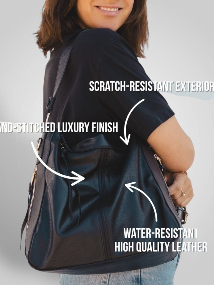 Sofía | Anti-Theft Luxury Leather Hobo Bag