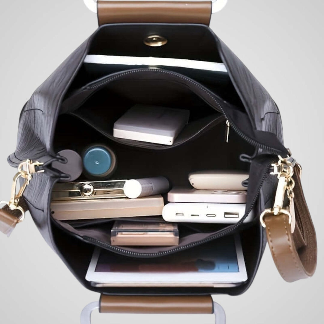 Ana | Two-Tone Leather Bag
