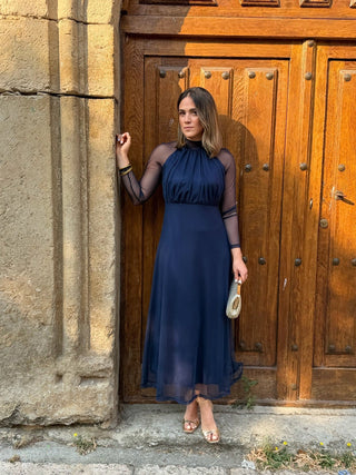 Ashcroft | Navy Tulle Evening Dress