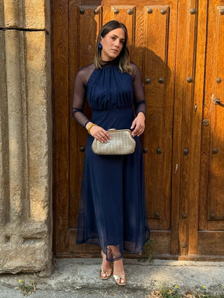 Ashcroft | Navy Tulle Evening Dress