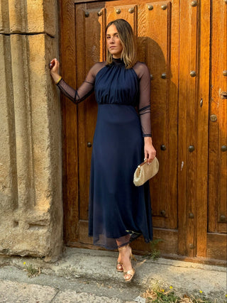 Ashcroft | Navy Tulle Evening Dress