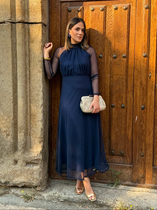 Ashcroft | Navy Tulle Evening Dress