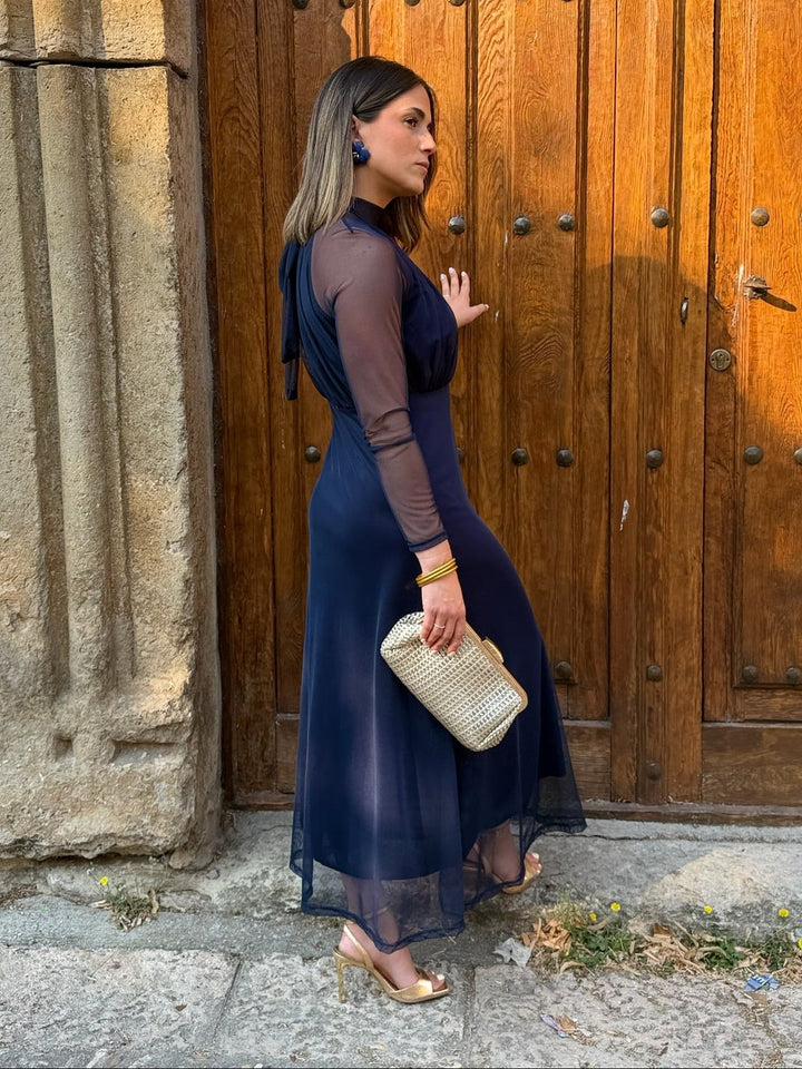 Ashcroft | Navy Tulle Evening Dress