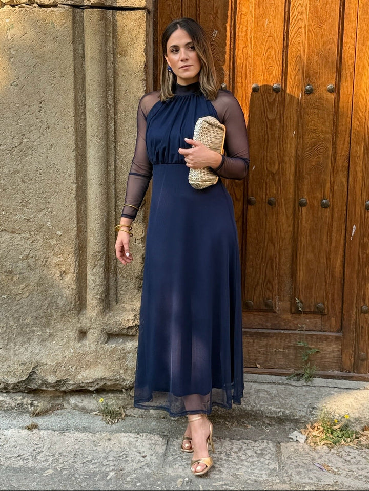 Ashcroft | Navy Tulle Evening Dress