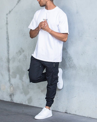 Ashcroft | Black Cargo Trousers