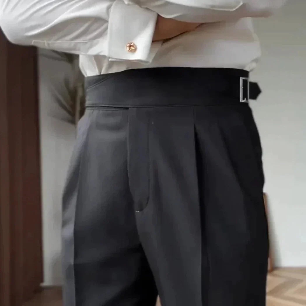 Ashcroft | Ellis Classic High-Waist Trousers with Buckle Closure