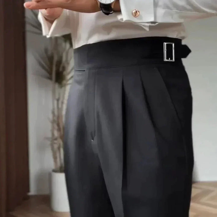 Ashcroft | Ellis Classic High-Waist Trousers with Buckle Closure
