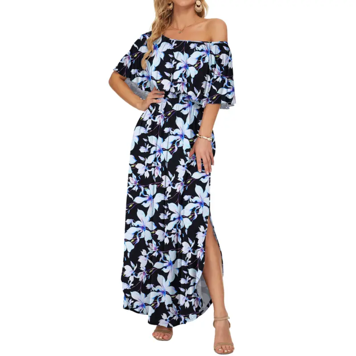 Ashcroft Floral Off-Shoulder Ruffle Maxi Dress – view 5
