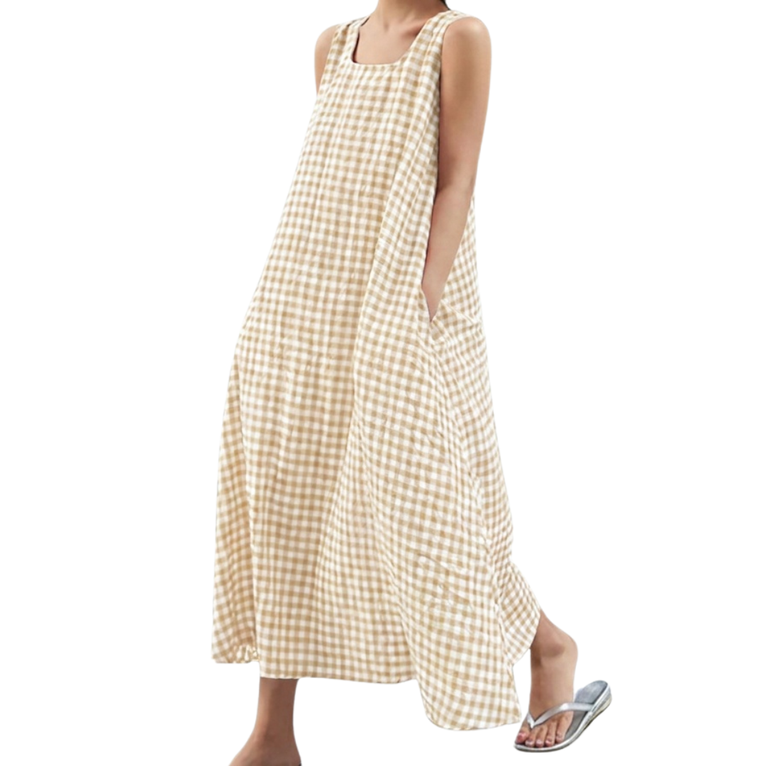 Ashcroft Breezy Plaid Pocket A-Line Dress – view 2