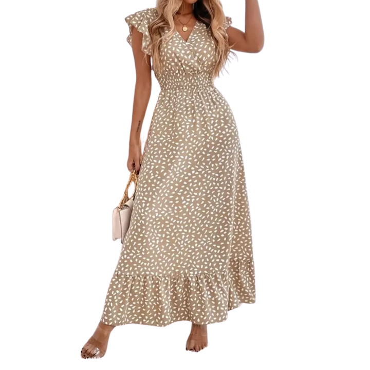 Ashcroft Floral Ruffle Sleeve Boho Dress – view 2