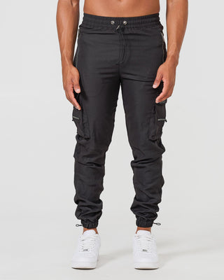 Ashcroft | Black Cargo Trousers