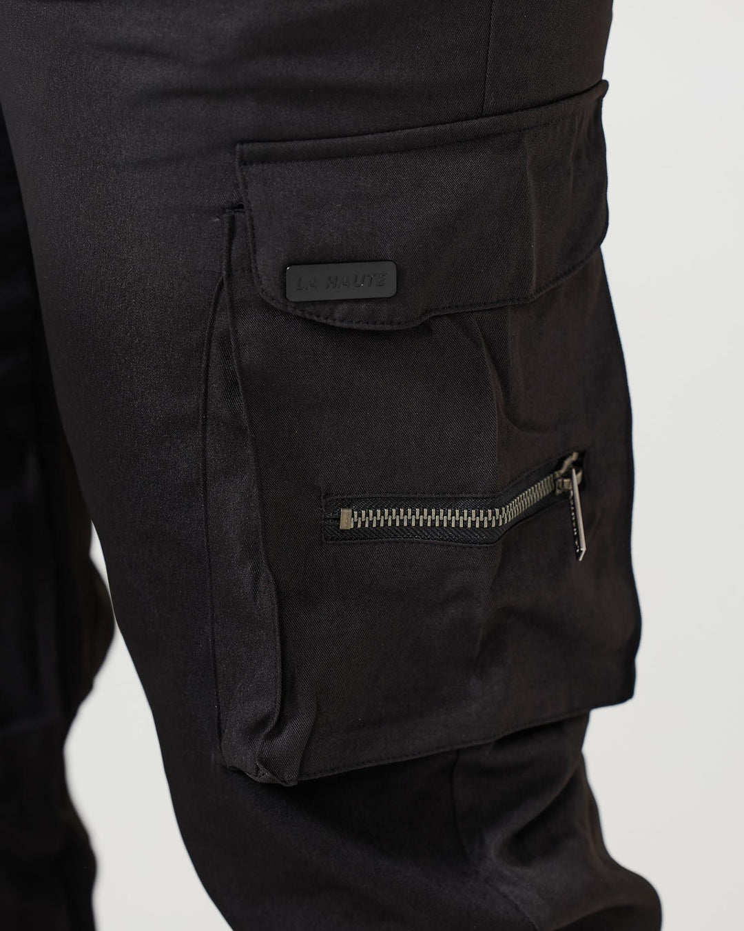 Ashcroft | Black Cargo Trousers