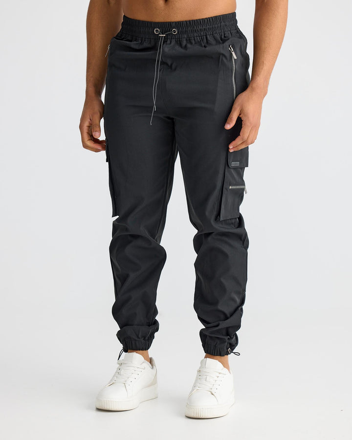 Ashcroft | Black Cargo Trousers