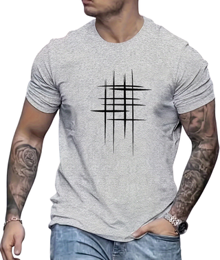 Cazel | Elegant Round-Neck T-Shirt with Graphic Print
