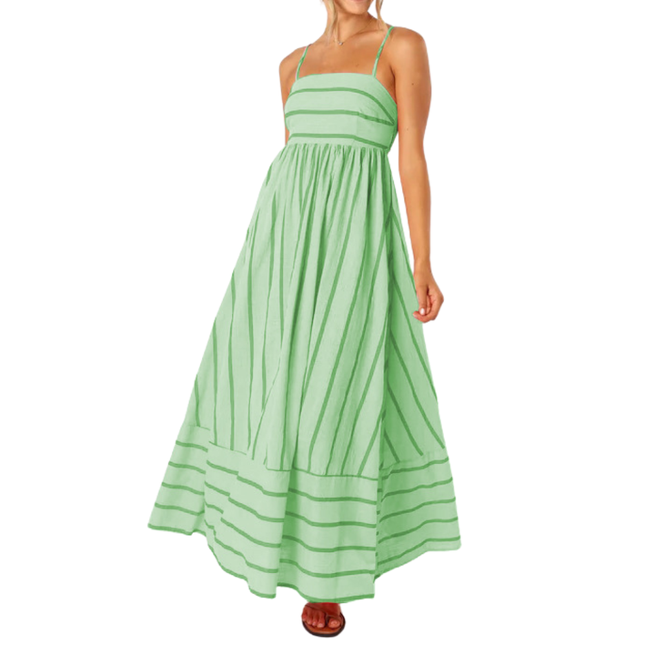 Ashcroft Striped Spaghetti Strap Swing Maxi Dress – view 6