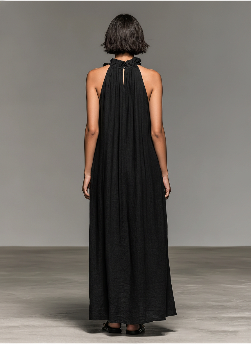 Ashcroft | Halter Neck Maxi Dress with Pockets