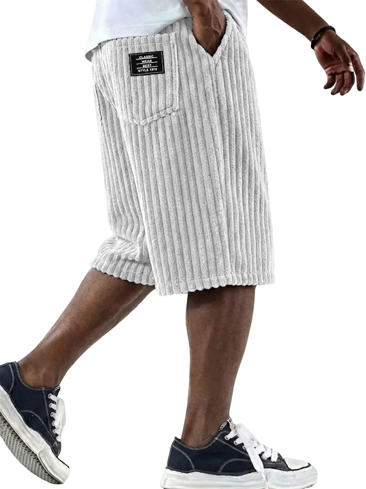 Ashcroft | Corduroy Shorts with Embroidered Detail