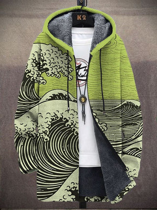 Margot | Hooded Artistic-Print Cardigan