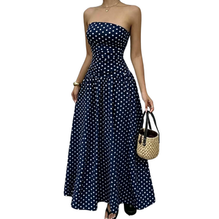 Ashcroft Polka Dot Strapless Maxi Dress – view 5