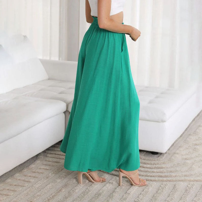 Wide-Leg Casual Trousers