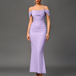 Ashcroft Elegant Off Shoulder Backless Mermaid Dress – view 7