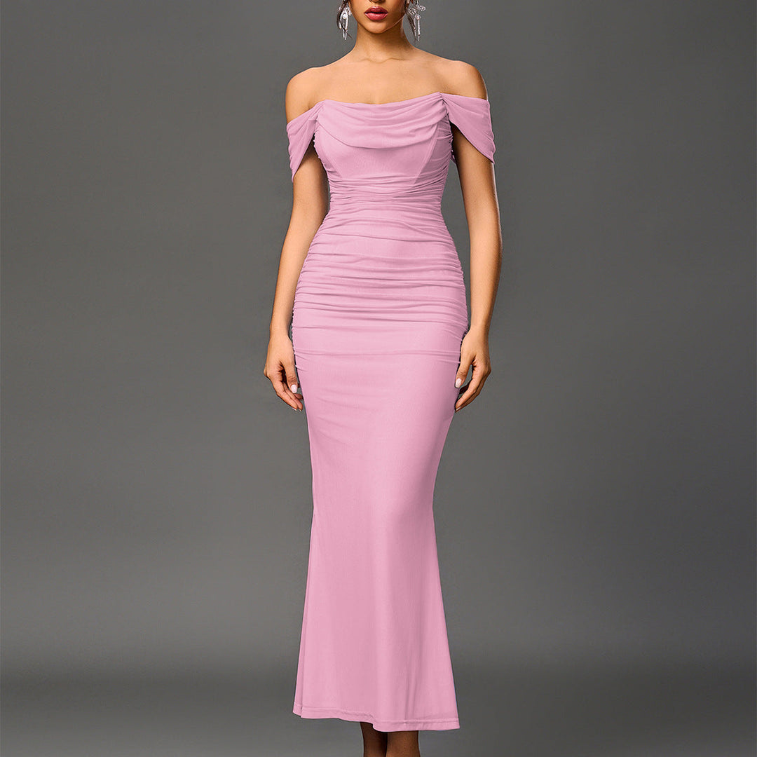 Ashcroft Elegant Off Shoulder Backless Mermaid Dress – view 10