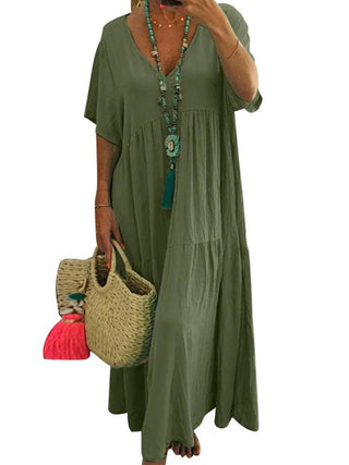 Ashcroft Soft Ruffle V-Neck Maxi Dress – view 8