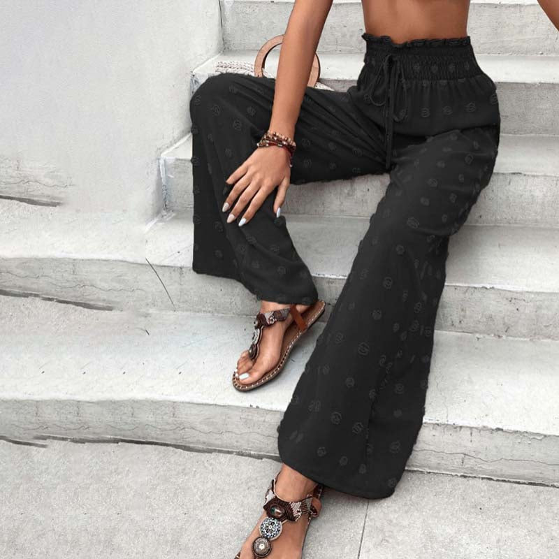 Wide-Leg Casual Trousers
