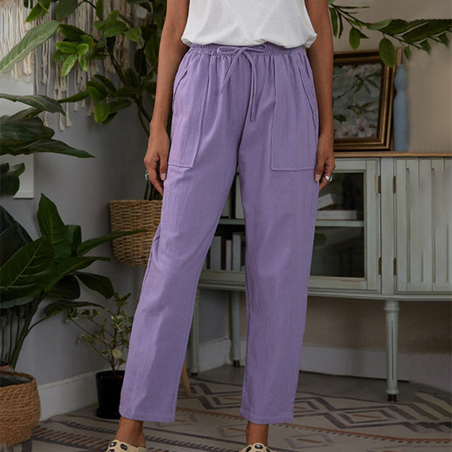 Straight-Leg Casual Trousers