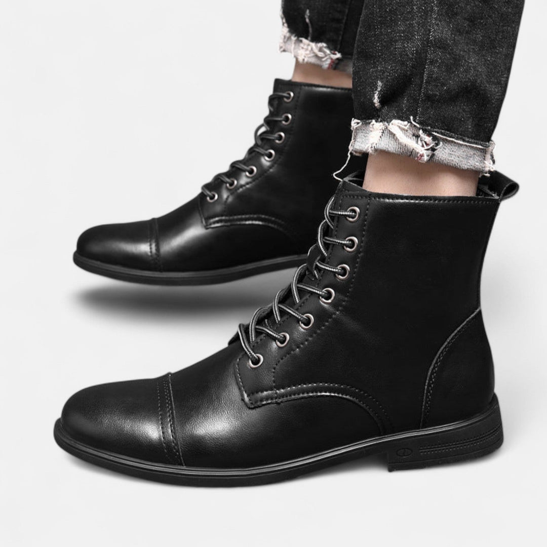 Ashcroft | Martino Elegant Men's Faux Leather Boots