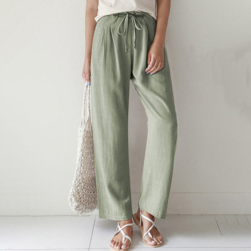 Straight-Leg Casual Trousers