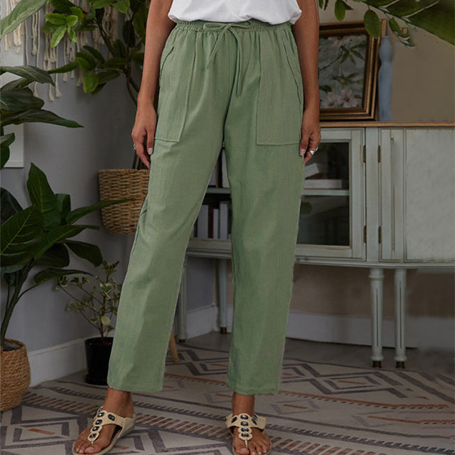 Straight-Leg Casual Trousers