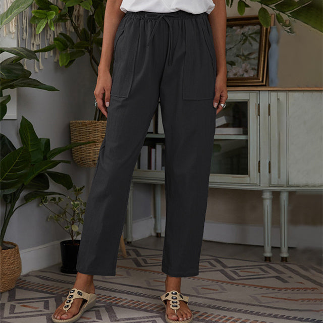 Straight-Leg Casual Trousers
