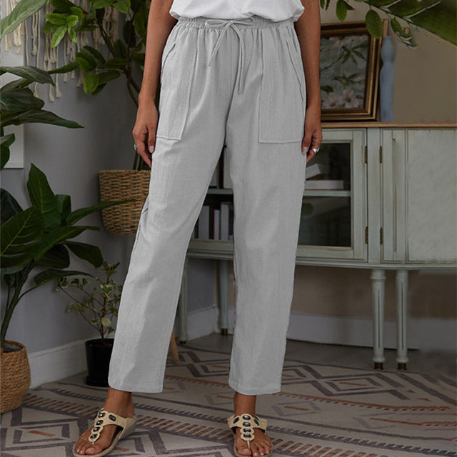 Straight-Leg Casual Trousers