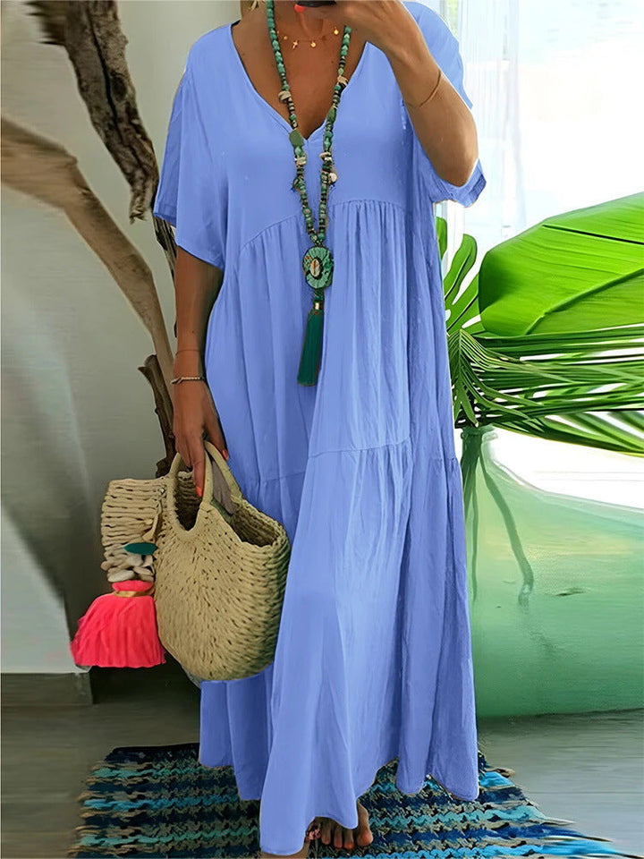 Ashcroft Soft Ruffle V-Neck Maxi Dress – view 4