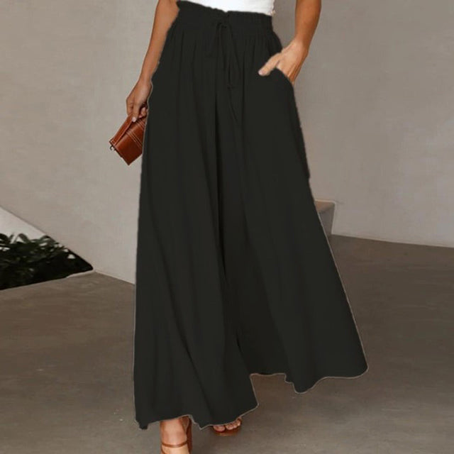 Wide-Leg Casual Trousers